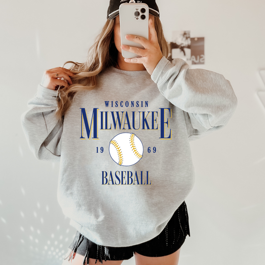 Milwaukee Baseball Crewneck Sweatshirt